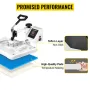 Heat Press 30.5 x 38.1 cm 5 In 1 Heat Press 1250W Heat Press Machine Swing Away White Heat Press T-Shirt Sublimation Printer Tra