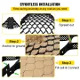 Ground Grid, 1885 lbs per Sq Ft Load Geo Grid, 3" Depth Permeable Stabilization System for DIY Patio, Walkway, Shed Base, Light 