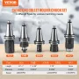 CAT40 Collet Holder ER 16/32 Collet Set, 35 PCs, SLN FMB ER16/32 APU Tool Holders Spring Steel Collet Chucks with 10 Pull Studs 