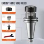 CAT40 Collet Holder ER 16/32 Collet Set, 35 PCs, SLN FMB ER16/32 APU Tool Holders Spring Steel Collet Chucks with 10 Pull Studs 