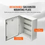 NEMA Steel Enclosure, 60x50x23 cm NEMA 4X Fiberglass Electrical Box, IP66 Waterproof & Dustproof, Outdoor/Indoor Electrical Junc