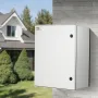 NEMA Steel Enclosure, 60x50x23 cm NEMA 4X Fiberglass Electrical Box, IP66 Waterproof & Dustproof, Outdoor/Indoor Electrical Junc