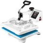 Heat Press 30.5 x 38.1 cm 5 In 1 Heat Press 1250W Heat Press Machine Swing Away White Heat Press T-Shirt Sublimation Printer Tra
