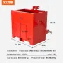Ballast Box 3 Point Category 1 Tractor, 800lbs Capacity Hitch Ballast Box, for 2'' Hitch Receiver, Tractor Ballast Box with 5cu.