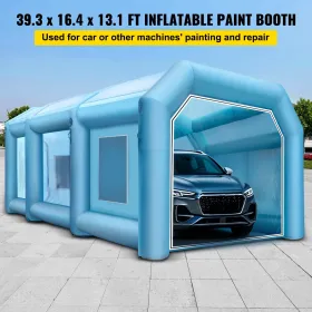 Inflatable Tent 39.3x16.4x13.1Ft Inflatable Spray Booth Tent Inflatable Paint Booth Tent Car Paint Booth Giant Workstation 210D