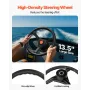 Outboard Steering System Kit, 14' Boat Steering Cable, Standard 3/4" Tapered Shaft, 13.5" Steering Wheel, Alloy Marine Steering 
