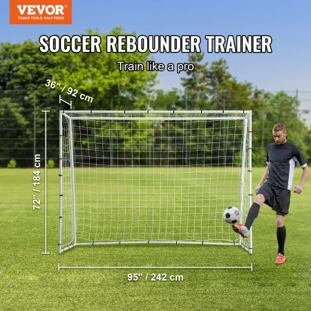 Fodbold rebound træner, 8x6ft jern fodboldtræningsudstyr