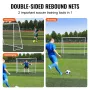 Fodbold rebound træner, 8x6ft jern fodboldtræningsudstyr