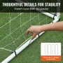 Soccer Rebound Trainer, 8x6FT Iron Soccer Training Equipment, Sports Football Rebounder Wall with Double-Sided Rebounding Net & 
