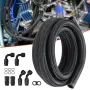 10AN Fuel Line Kit, 10 FT Fuel Hose Kit, 0.55" Nylon Stainless Steel Braided Fuel Line Oil/Gas/Diesel Hose End Fitting Kit, with