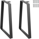 406,4 mm trapezoid stål bordben, udskiftningsmøbler ben sæt på 2 til DIY sofaborde, moderne skriveborde, bænk, nat
