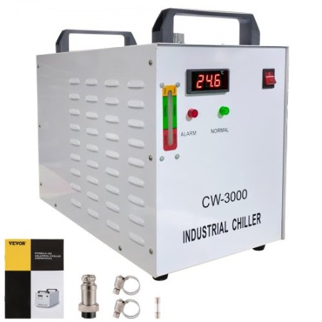 9L Tank Water Chiller CW-3000DG Thermolysis Industrial Water Chiller Water Cooling Chiller for 60W 80W CO2 Glass Laser Tube