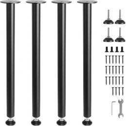 711.2MM Adjustable Desk Legs, Reinforced Steel Office Table Furniture legs Set of 4 for DIY, 544.3KG Load Capacity Heavy Duty