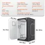 4x4 Grow Tent, 122 x 122 x 203 cm, High Reflective 2000D Mylar Hydroponic Growing Tent with Observation Window, Tool Bag and Flo