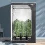 4x4 Grow Tent, 122 x 122 x 203 cm, High Reflective 2000D Mylar Hydroponic Growing Tent with Observation Window, Tool Bag and Flo