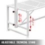 Livestock Stand 51x23 inches, Trimming Stand with Straight Head Piece, Goat Trimming Stand Metal Frame Sheep Shearing Stand Live