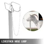 Livestock Stand 51x23 inches, Trimming Stand with Straight Head Piece, Goat Trimming Stand Metal Frame Sheep Shearing Stand Live