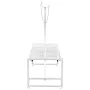 Livestock Stand 51x23 inches, Trimming Stand with Straight Head Piece, Goat Trimming Stand Metal Frame Sheep Shearing Stand Live