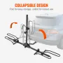 Hitch Mount Bike Rack, 2-cykelplatformstil, 80 lbs Max Capacity