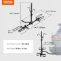 Hitch Mount Bike Rack, 2-cykelplatformstil, 80 lbs Max Capacity