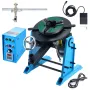 Rotary Welding Positioner 30KG, 0-90° Welding Positioning Turntable Table 1-12RPM 80W, with 12.4 Inch 3-Jaw Lathe Chuck & Weldin