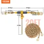 Ratchet Chain Binder, 3/8"-1/2" Heavy Duty Load Binders, with G80 Chains 12000 lbs Secure Load Limit, Labor-saving Anti-skid Han