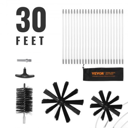 22 Pieces 9.1M Dryer Vent Cleaner Kit, Include 3 Different Sizes Flexible Lint Trap Brush, Reinforced Nylon Duct Cleaning Dryer