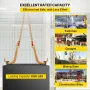 V Bridle Chain, 8 mm x 60 cm Bridle Tow Chain, Grade 80 V-Bridle Transport Chain, 4898 kg Break Strength with TJ Hooks and Crab 
