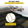 V Bridle Chain, 8 mm x 60 cm Bridle Tow Chain, Grade 80 V-Bridle Transport Chain, 4898 kg Break Strength with TJ Hooks and Crab 