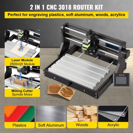 CNC 3018 PRO 2500MW 300ã—180ã - 40mm CNC Machine Grbl Control