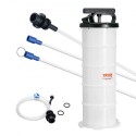 Fluid Extractor, 1.74 Gallons (6.5 Liters), Manual Hand-Operated Oil Changer Vacuum Fluid Extractor with Dipstick and Hose, Oil