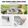 Firepit Spark Screen Lid, 40" Diameter, Outdoor Firepit Ring Cover Round Accessories, Fire Pit Metal Cover, Easy-Opening Stainle