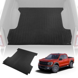 Lastbil sengemåtte, passer til 2015-2023 Ford F150 5,5 ft kort seng, 66,5 "x 64" gummibilgebed foring, 1/4 "tyk sengemåtte bil