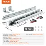 10 par på 533,4 mm skuffe Bund side Mount Rails, Heavy Duty