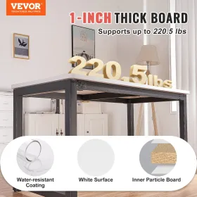 Tabel top, 55 "x 28" x 1 ", 220,5 lbs belastningskapacitet