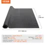 Diamond-Plate Rubber Flooring Roll, 3 mm x 4 ft x 6 ft Garage Floor Mat, SBR Rubber Garage Flooring Roll, Easy to Clean, Diamond