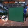 Welding Screen with Frame, 1.83 x 2.44 m Welding Curtain Screen, Flame-Resistant Vinyl Welding Protection Screen on 4 Swivel Whe