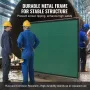 Welding Screen with Frame, 1.83 x 2.44 m Welding Curtain Screen, Flame-Resistant Vinyl Welding Protection Screen on 4 Swivel Whe