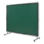 Welding Screen with Frame, 1.83 x 2.44 m Welding Curtain Screen, Flame-Resistant Vinyl Welding Protection Screen on 4 Swivel Whe