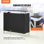 Portable Tradeshow Podium Table, 97,5 × 38,5 × 87 cm, Display Exhibition Counter Stand Booth Fair with Wall, Foldable Promotion 