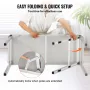 Portable Tradeshow Podium Table, 97,5 × 38,5 × 87 cm, Display Exhibition Counter Stand Booth Fair with Wall, Foldable Promotion 