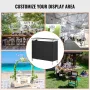 Portable Tradeshow Podium Table, 97,5 × 38,5 × 87 cm, Display Exhibition Counter Stand Booth Fair with Wall, Foldable Promotion 