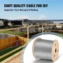 3/16 Inch 7x19 Stainless Steel Aircraft Cable Reel 500FT Stainless Steel Cable T304 Wire Rope Winch Cable Replacement (T304)