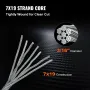 3/16 Inch 7x19 Stainless Steel Aircraft Cable Reel 500FT Stainless Steel Cable T304 Wire Rope Winch Cable Replacement (T304)