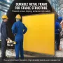 Welding Screen with Frame, 6' x 6' Welding Curtain Screen, Flame-Resistant Vinyl Welding Protection Screen on 4 Swivel Wheel (2 