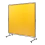 Welding Screen with Frame, 6' x 6' Welding Curtain Screen, Flame-Resistant Vinyl Welding Protection Screen on 4 Swivel Wheel (2 