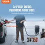 Fuel Hose Reel, 19.05 mm x 15.24 m, Extra Long Retractable Diesel Hose Reel, Heavy-Duty Carbon Steel Construction with Automatic