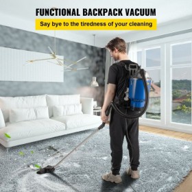 Backpack Vacuum, 3.6qt Backpack Vacuum Cleaner, 5-IN-1 Lightweight Backpack Vacuum, HEPA Filtration Vacuum Backpack, Commercial
