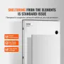 NEMA Steel Enclosure, 60x40x23 cm NEMA 4X Fiberglass Electrical Box, IP66 Waterproof & Dustproof, Outdoor/Indoor Electrical Junc