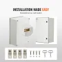NEMA Steel Enclosure, 60x40x23 cm NEMA 4X Fiberglass Electrical Box, IP66 Waterproof & Dustproof, Outdoor/Indoor Electrical Junc